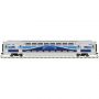 Multi-Level Commuter Coach Trailer - Ready to Run -- Montreal EXO 3059 (Patched, silver, blue, white)